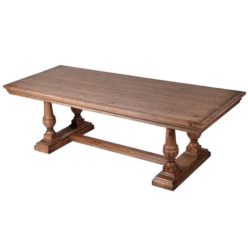 Wooden Shaped Leg Dining Table - LUXONAS