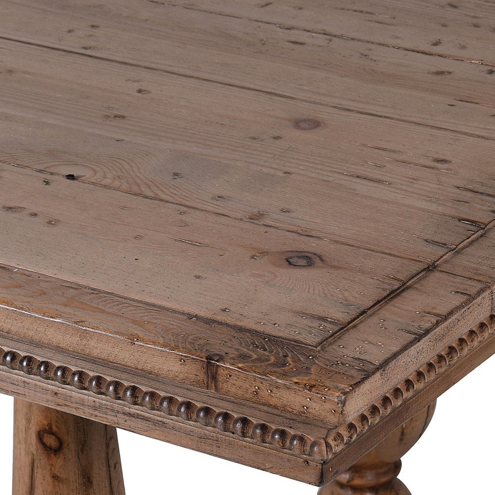 Wooden Shaped Leg Dining Table - LUXONAS