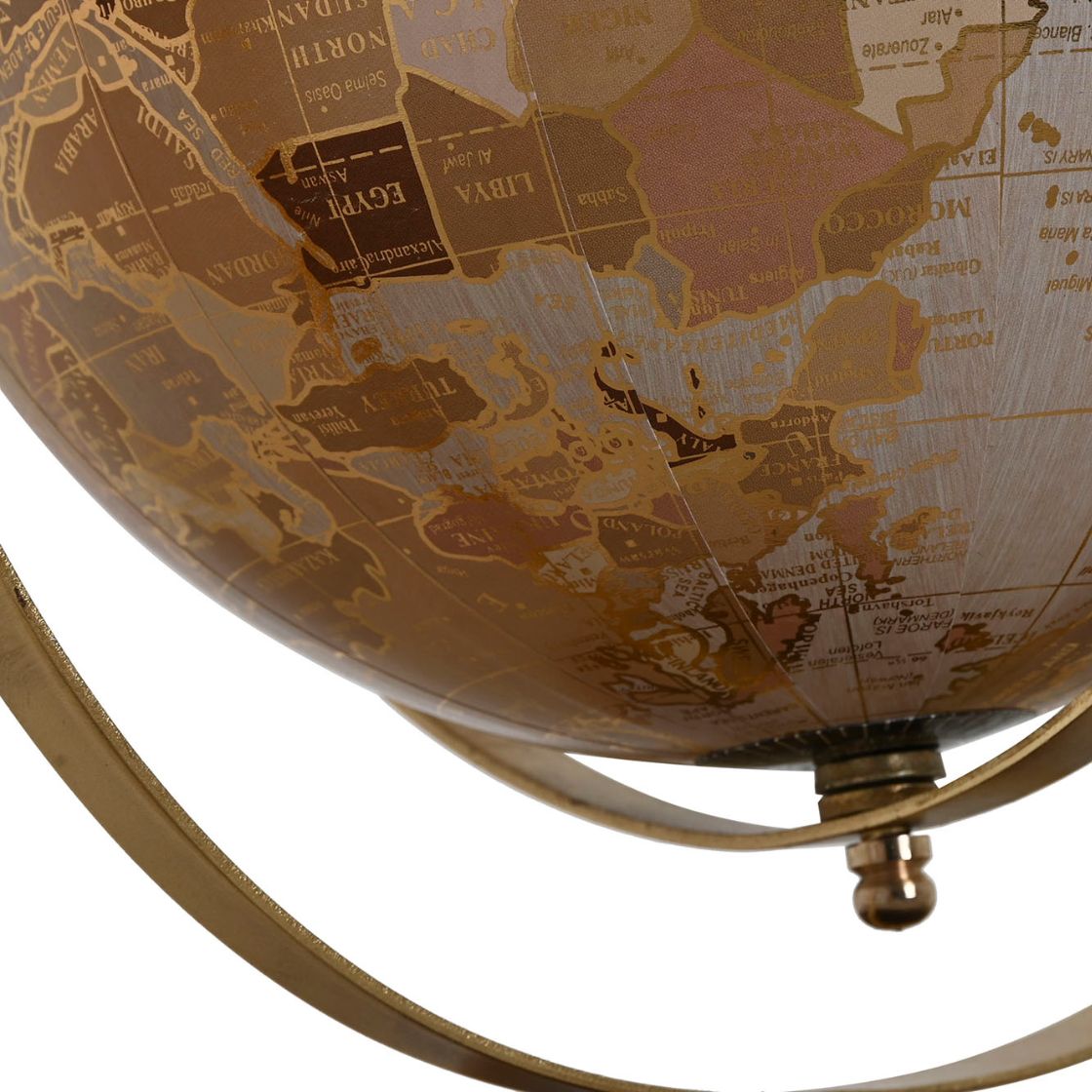 World Globe on Round Mango Base 39cm - LUXONAS