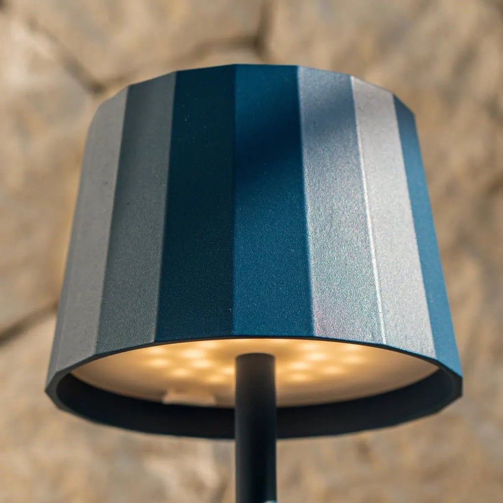 Wouter Delftware Blue Rechargeable Table Lamp | Wireless Charging & 120 - Hour Battery Life - LUXONAS HOME