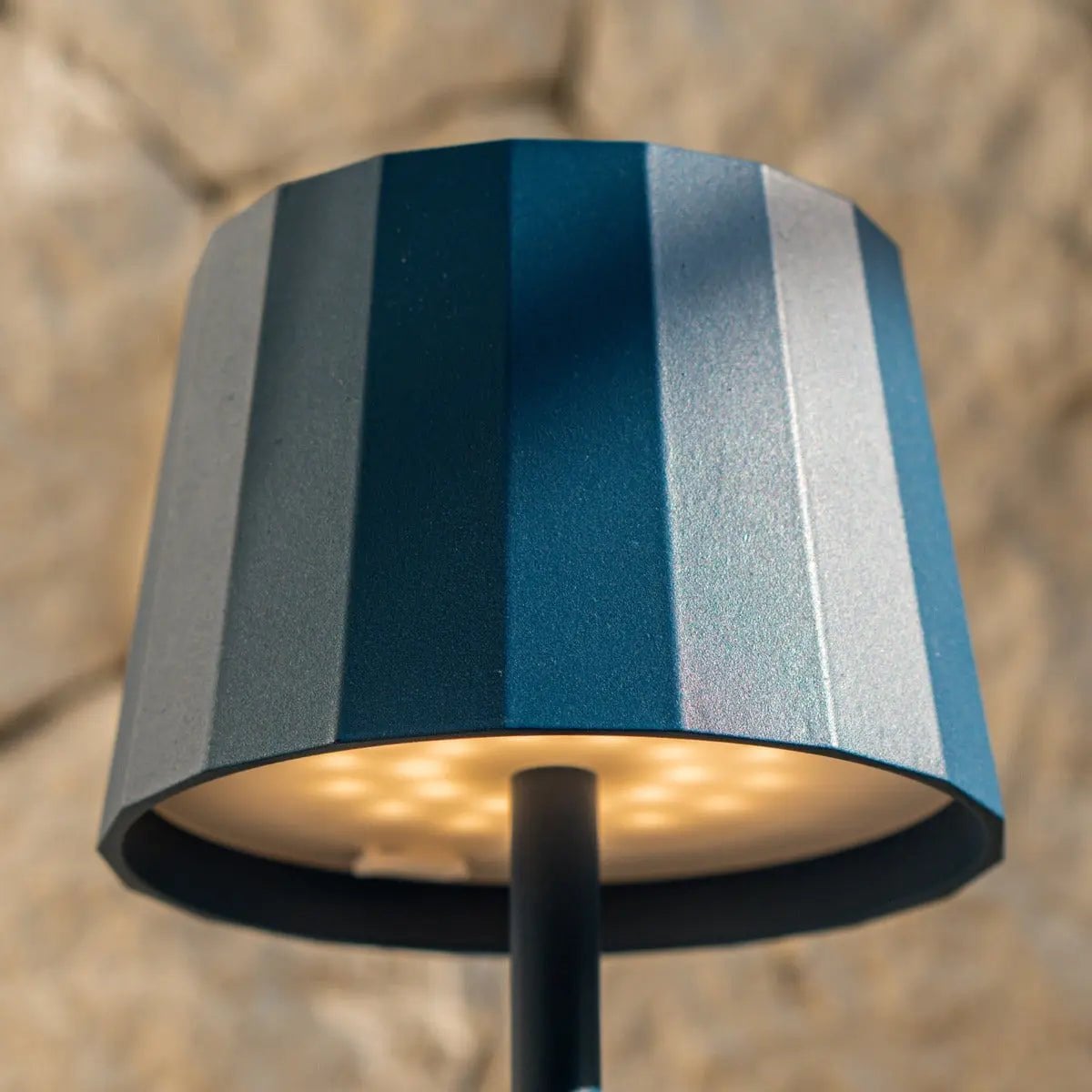 Wouter Delftware Blue Rechargeable Table Lamp | Wireless Charging & 120 - Hour Battery Life - LUXONAS HOME
