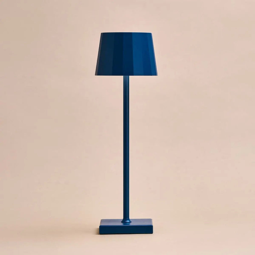 Wouter Delftware Blue Rechargeable Table Lamp | Wireless Charging & 120 - Hour Battery Life - LUXONAS HOME
