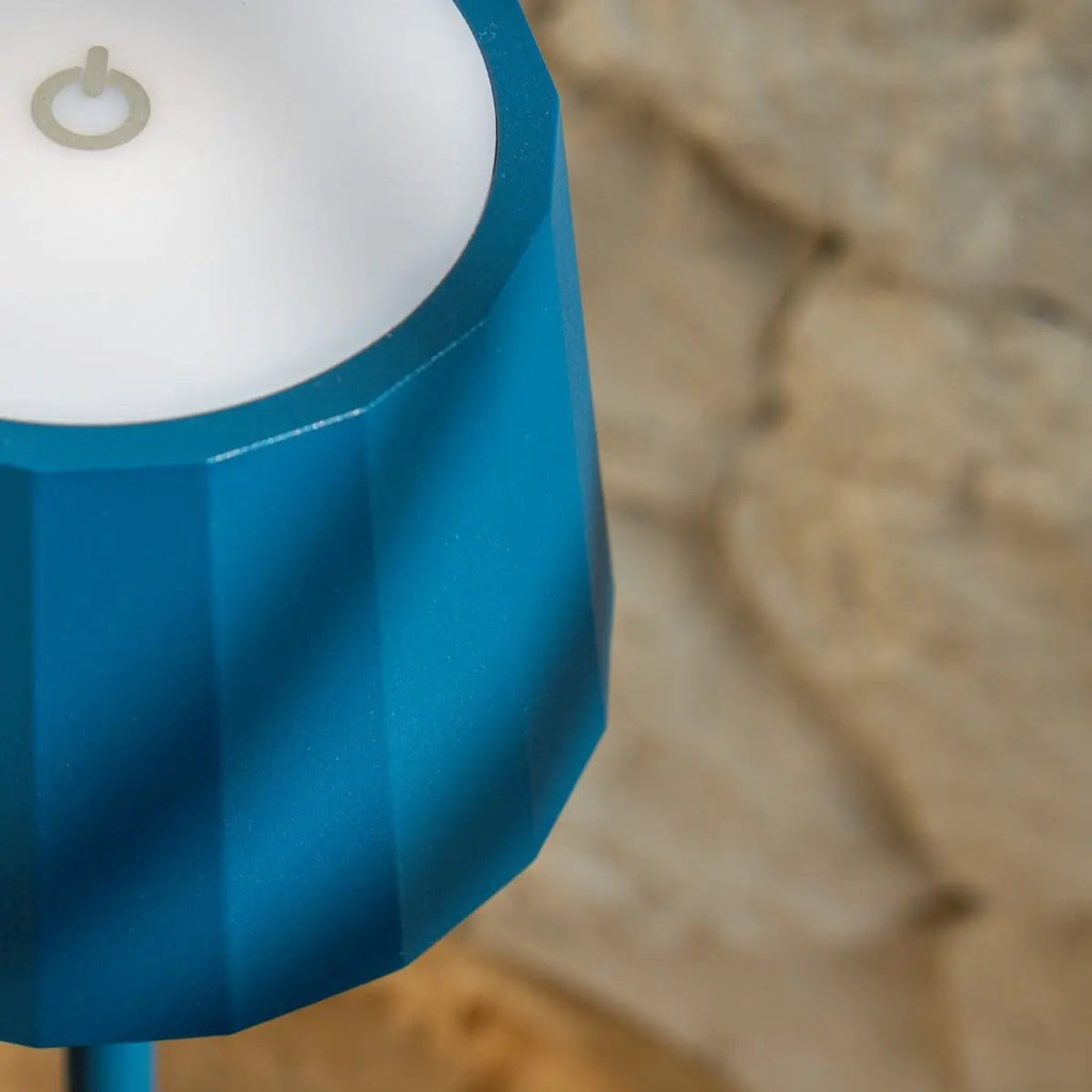 Wouter Delftware Blue Rechargeable Table Lamp | Wireless Charging & 120 - Hour Battery Life - LUXONAS HOME