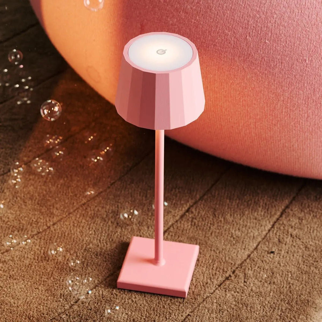 Wouter Flamingo Pink Rechargeable Table Lamp | Wireless Charging & 120 - Hour Battery Life - LUXONAS HOME