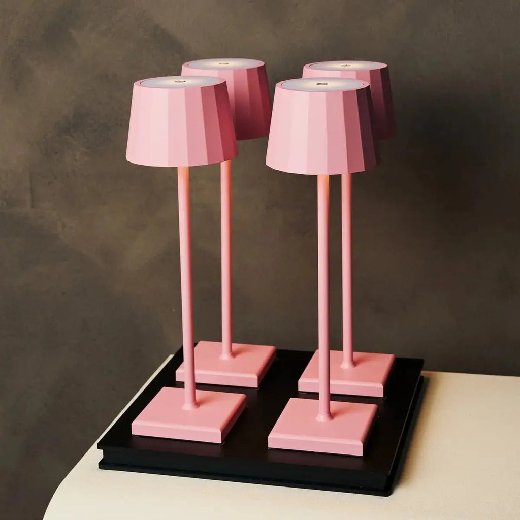 Wouter Flamingo Pink Rechargeable Table Lamp | Wireless Charging & 120 - Hour Battery Life - LUXONAS HOME