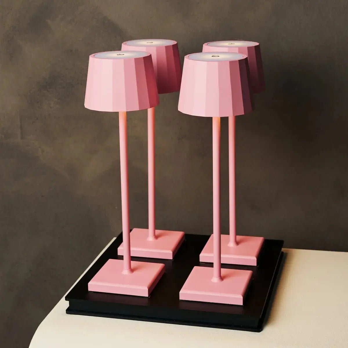 Wouter Flamingo Pink Rechargeable Table Lamp | Wireless Charging & 120 - Hour Battery Life - LUXONAS HOME