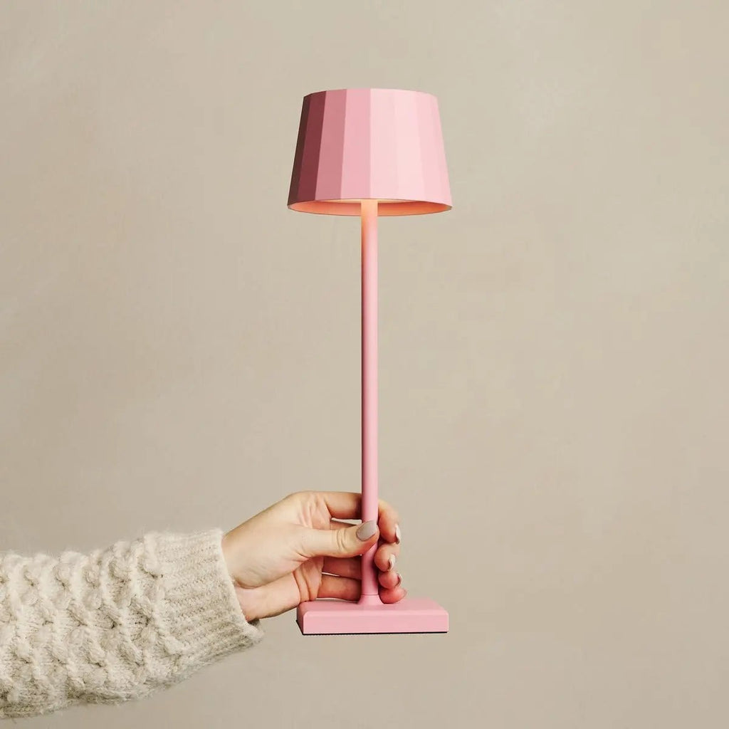 Wouter Flamingo Pink Rechargeable Table Lamp | Wireless Charging & 120 - Hour Battery Life - LUXONAS HOME