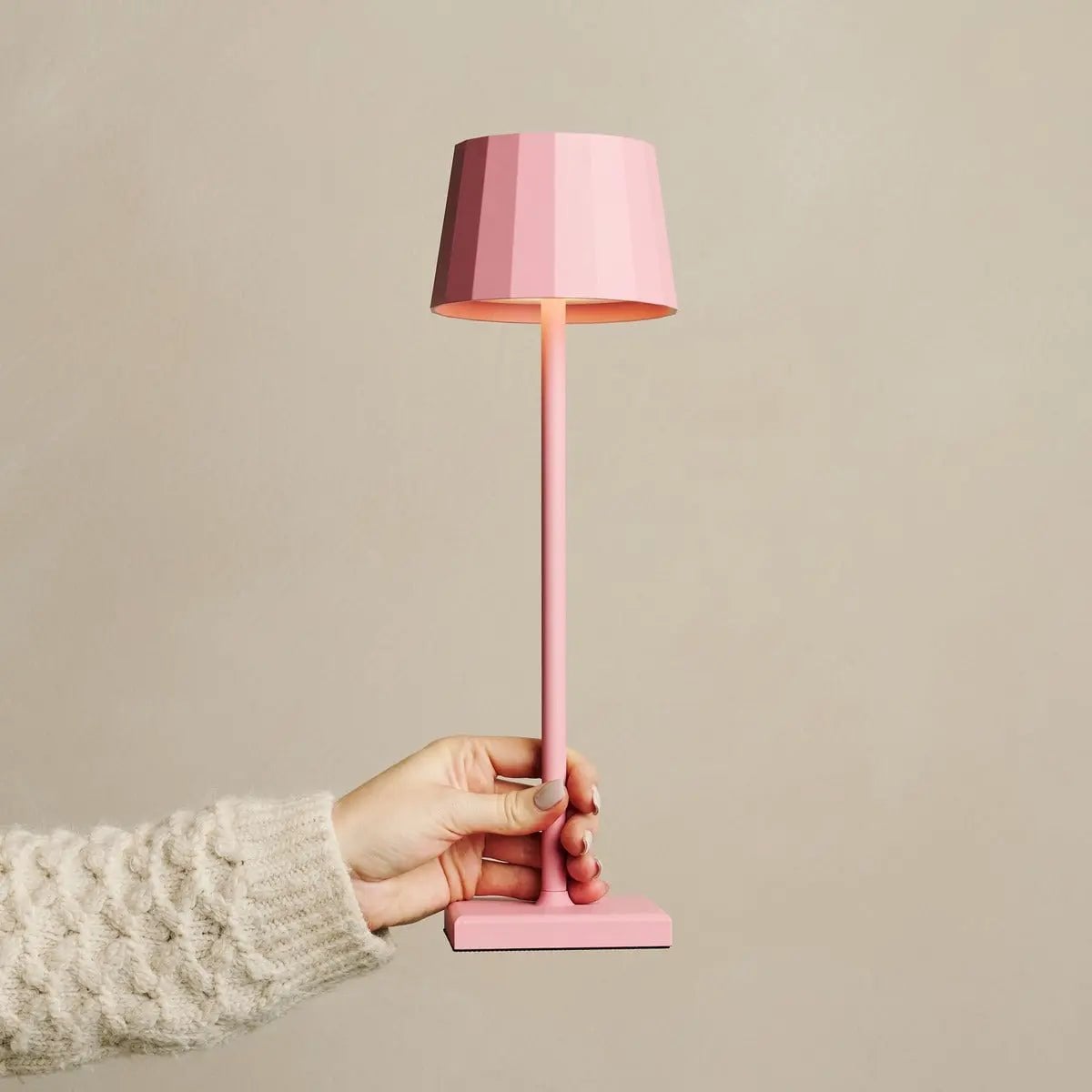 Wouter Flamingo Pink Rechargeable Table Lamp | Wireless Charging & 120 - Hour Battery Life - LUXONAS HOME