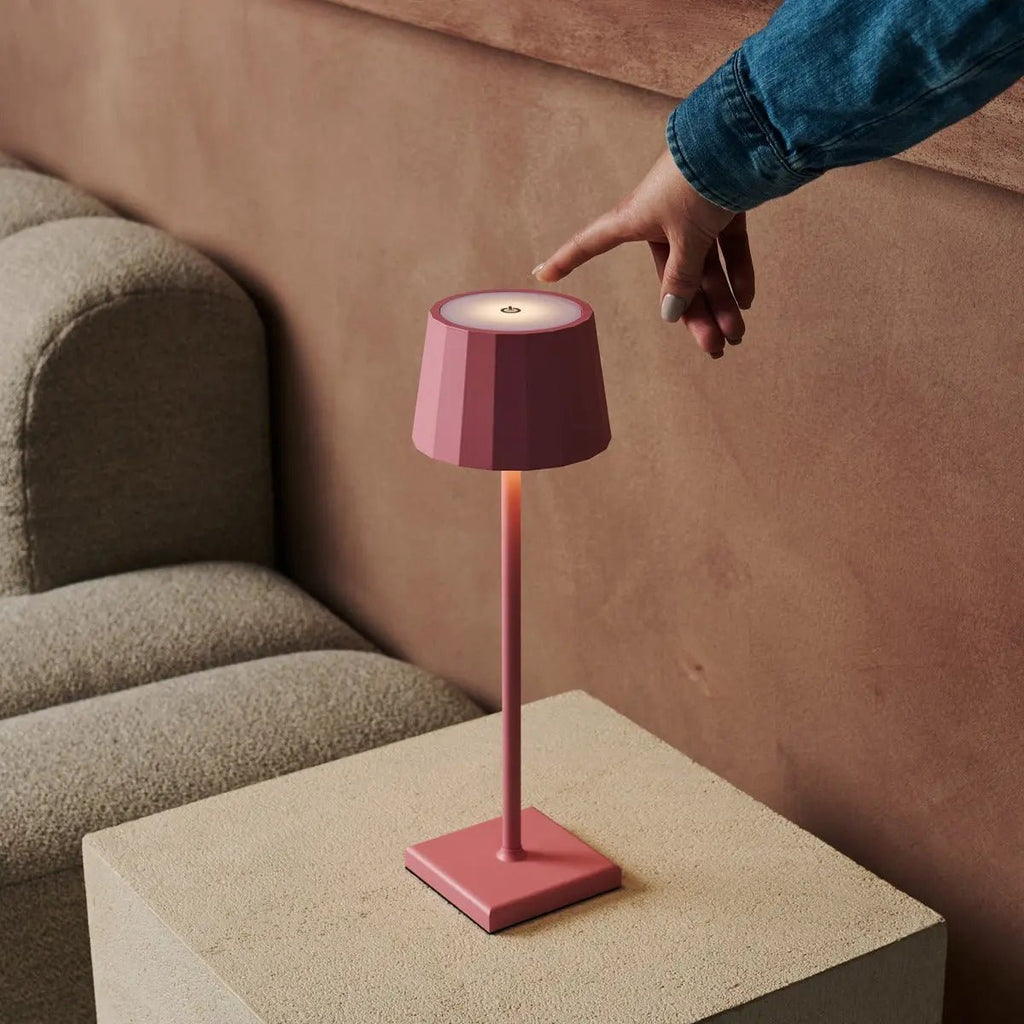 Wouter Flamingo Pink Rechargeable Table Lamp | Wireless Charging & 120 - Hour Battery Life - LUXONAS HOME
