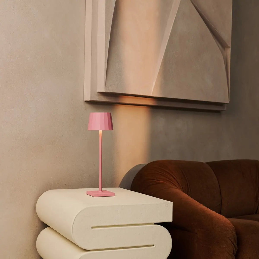 Wouter Flamingo Pink Rechargeable Table Lamp | Wireless Charging & 120 - Hour Battery Life - LUXONAS HOME