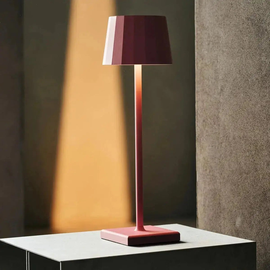 Wouter Flamingo Pink Rechargeable Table Lamp | Wireless Charging & 120 - Hour Battery Life - LUXONAS HOME