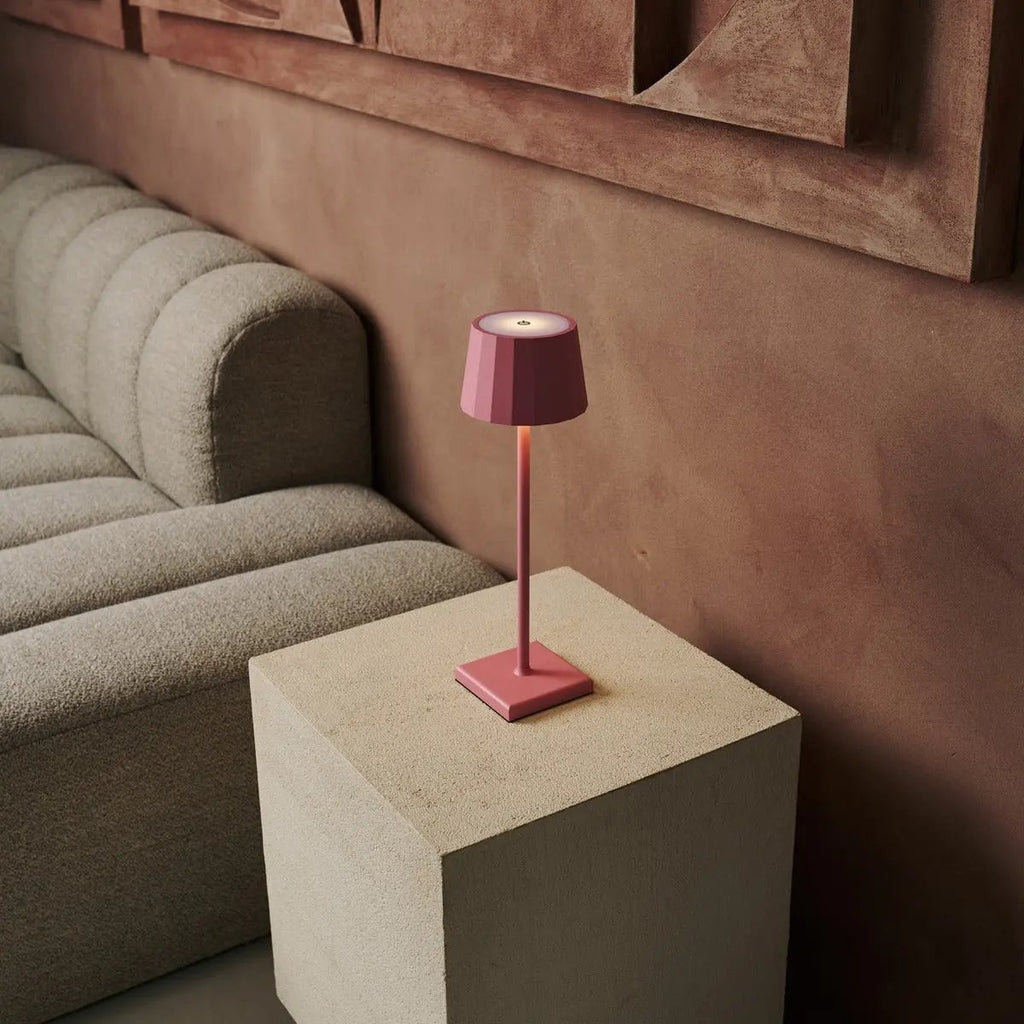 Wouter Flamingo Pink Rechargeable Table Lamp | Wireless Charging & 120 - Hour Battery Life - LUXONAS HOME