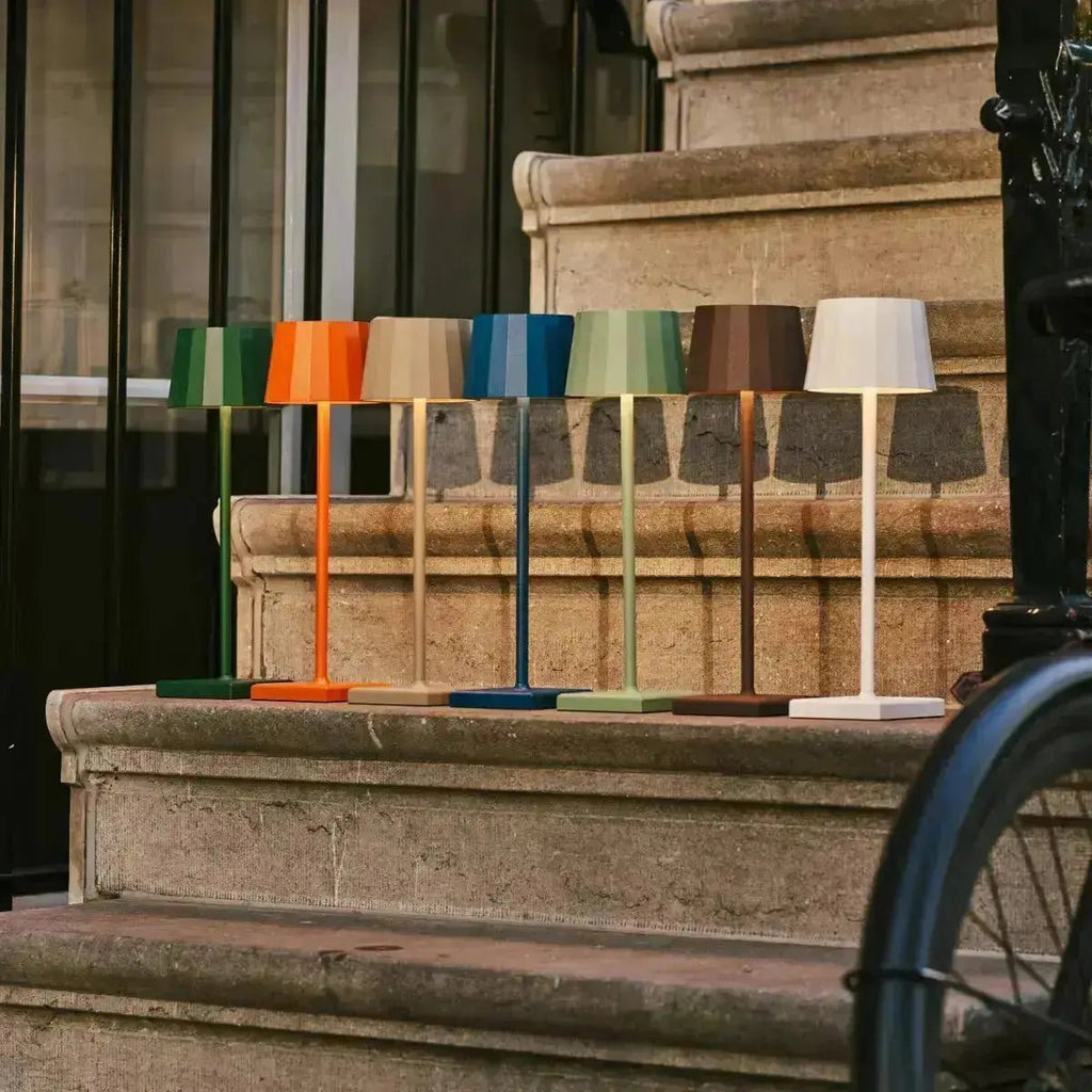 Wouter Mocha Brown Rechargeable Table Lamp | Wireless Charging & 120 - Hour Battery Life - LUXONAS HOME