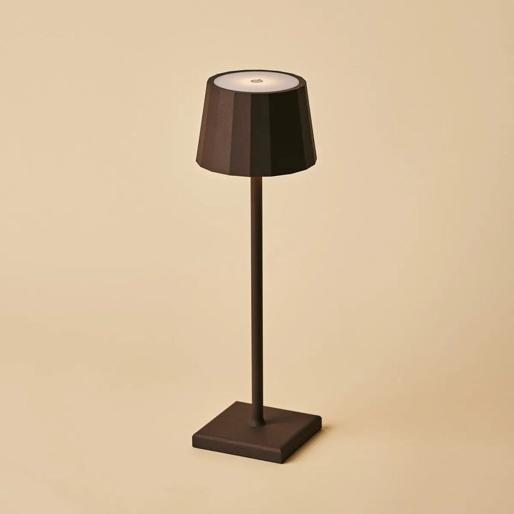 Wouter Mocha Brown Rechargeable Table Lamp | Wireless Charging & 120 - Hour Battery Life - LUXONAS HOME