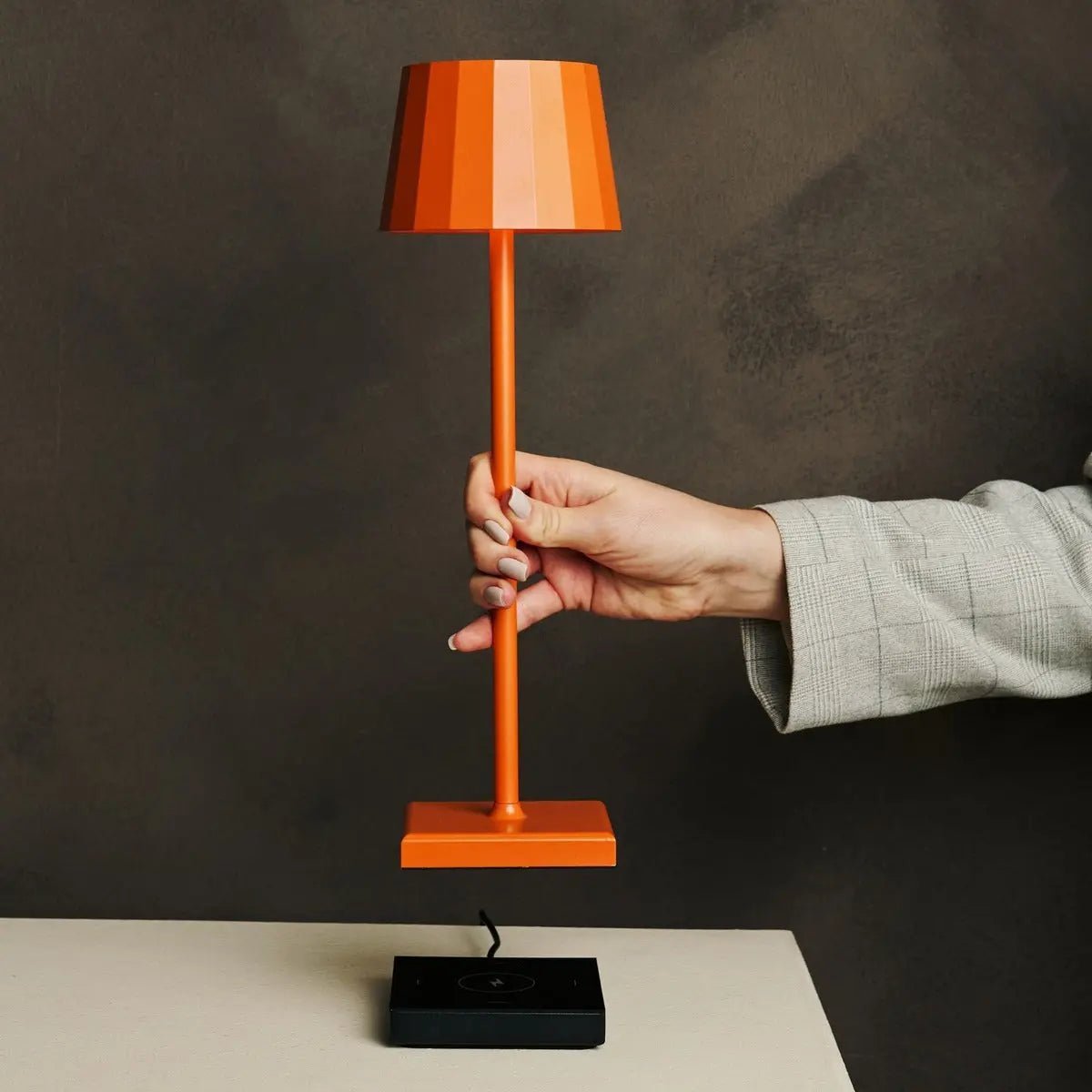 Wouter Orange Blossom Rechargeable Table Lamp | Wireless Charging & 120 - Hour Battery Life - LUXONAS HOME