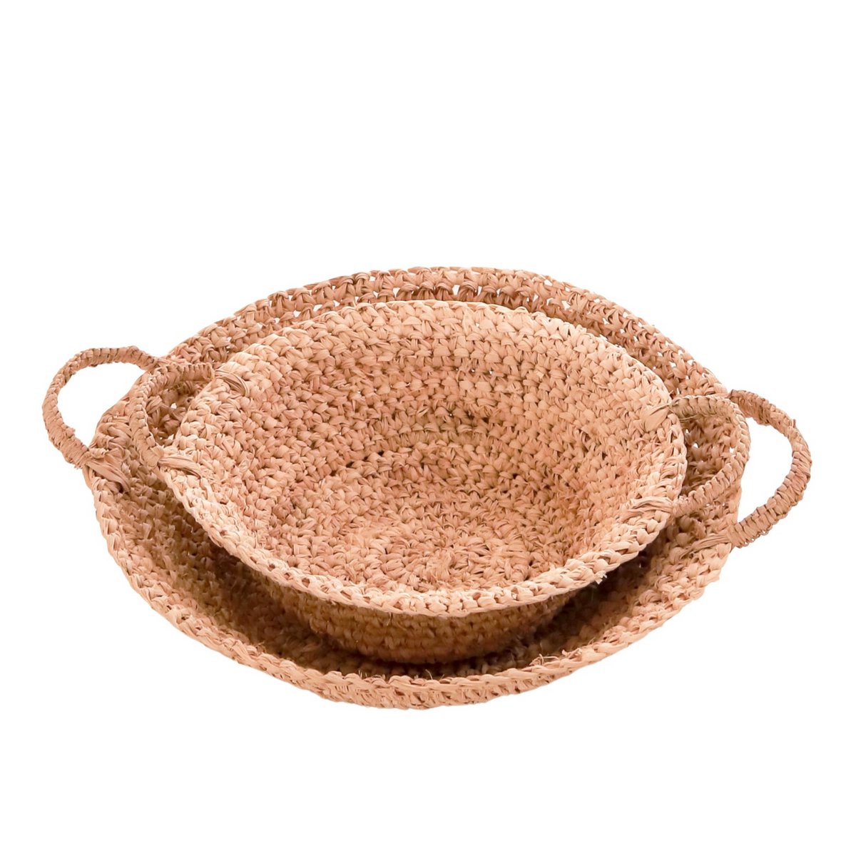 Woven Raffia Bowl | Fruit Bowl made from Light Natural Fibres | Bread Basket RAGA (2 sizes) - LUXONAS HOME