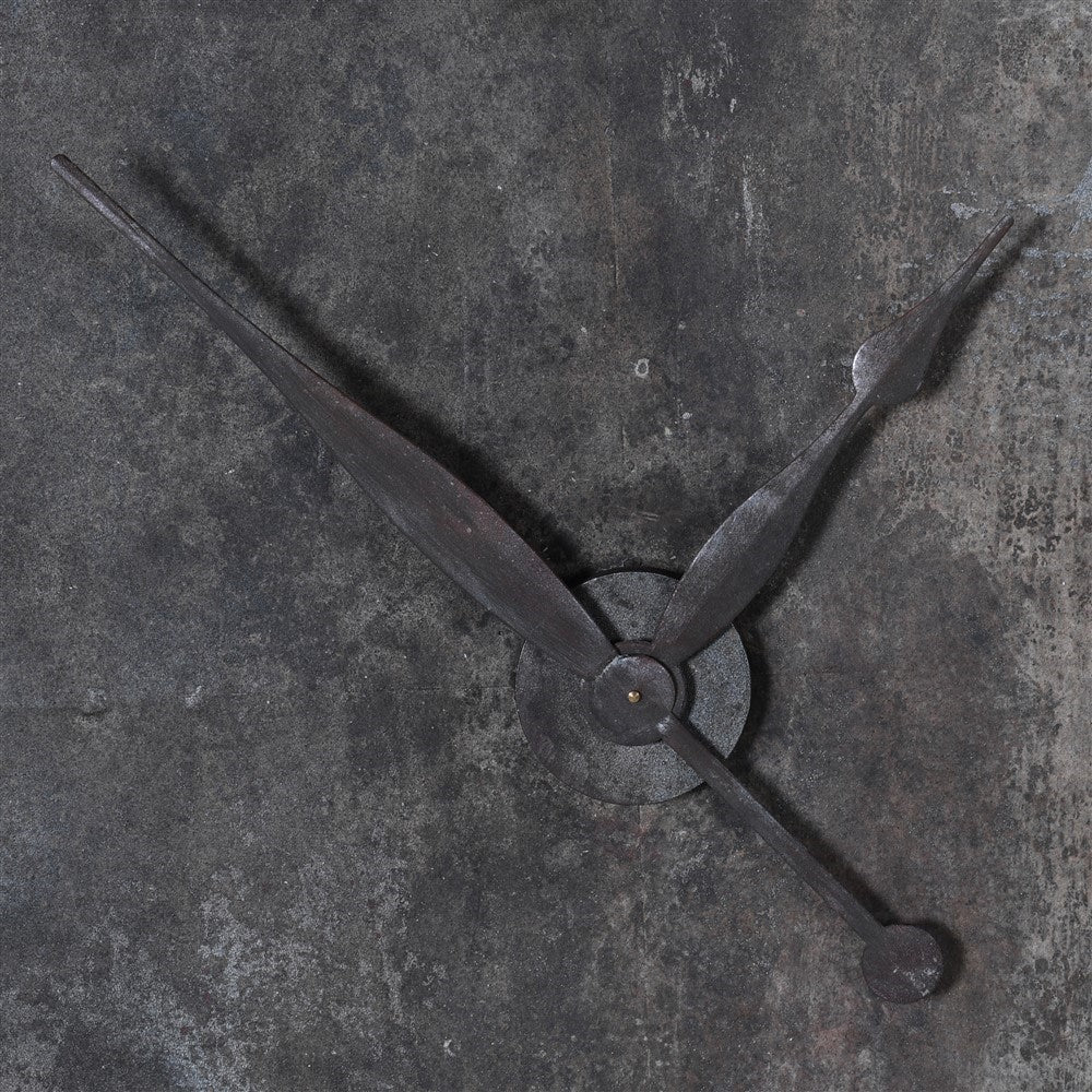 XLarge Aged Roman Numbers Metal Clock - LUXONAS