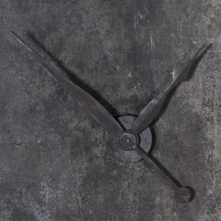 XLarge Aged Roman Numbers Metal Clock