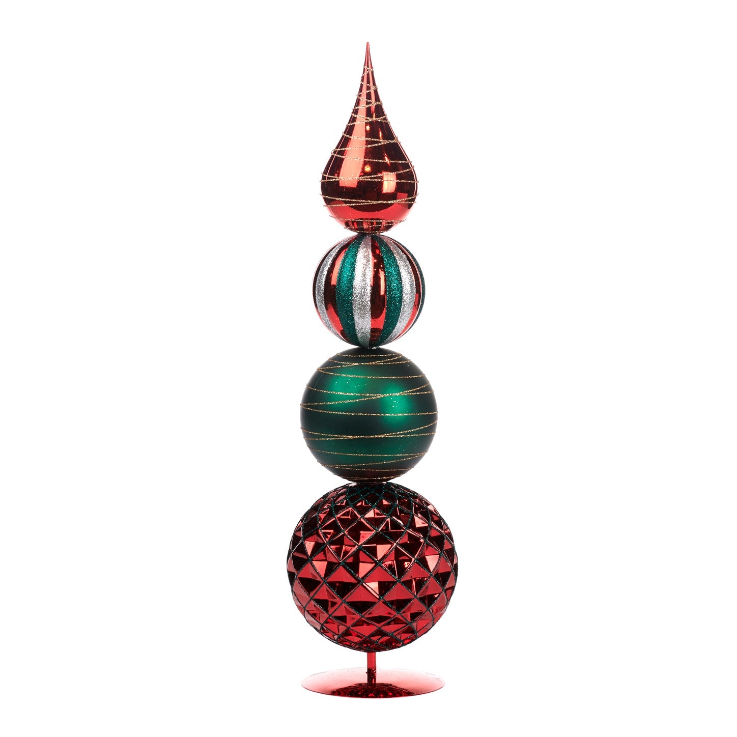 Xmas Baubles Topiary 55cm - Festive Holiday Decoration - LUXONAS