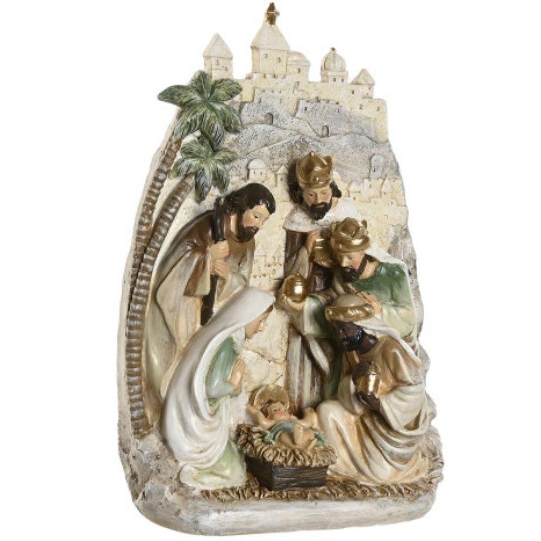 Xmas Resin Birth Figure - Traditional Christmas Decor - LUXONAS