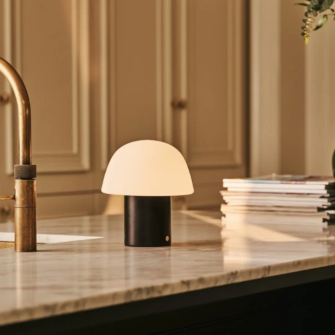 Yannick Black Cordless Table Lamp | Modern, Battery - Powered & Sustainable Design - LUXONAS HOME