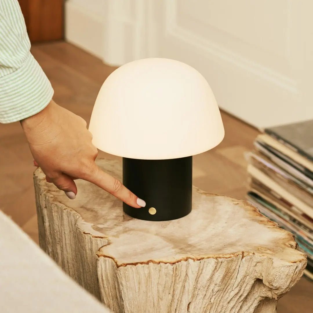 Yannick Black Cordless Table Lamp | Modern, Battery - Powered & Sustainable Design - LUXONAS HOME