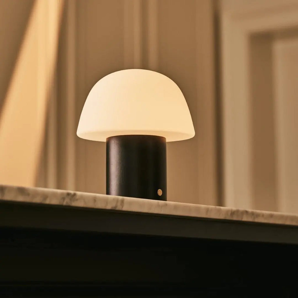 Yannick Black Cordless Table Lamp | Modern, Battery - Powered & Sustainable Design - LUXONAS HOME