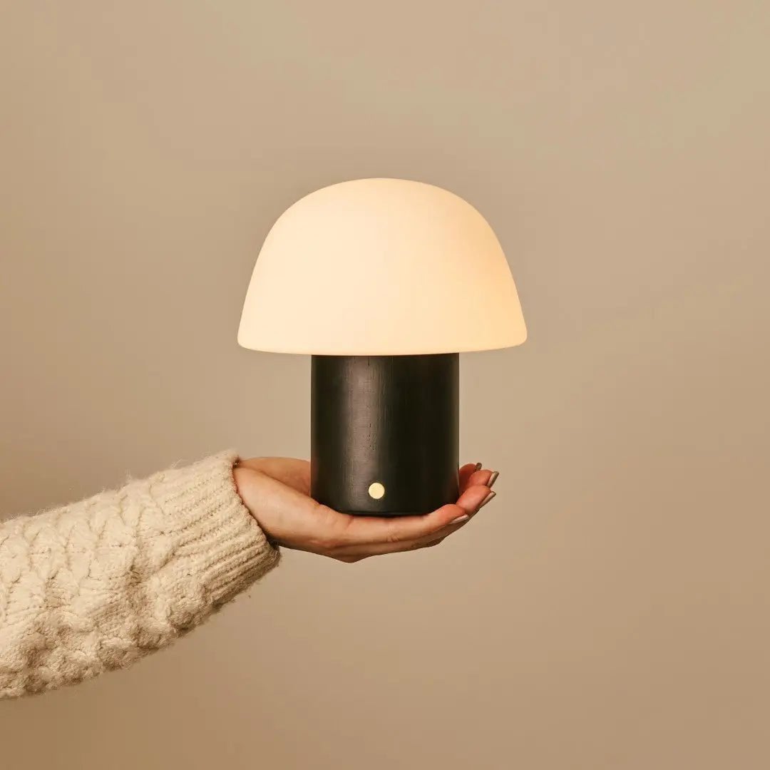 Yannick Black Cordless Table Lamp | Modern, Battery - Powered & Sustainable Design - LUXONAS HOME