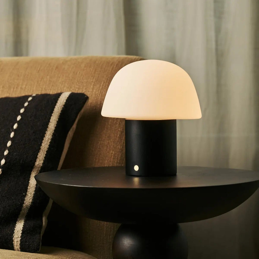 Yannick Black Cordless Table Lamp | Modern, Battery - Powered & Sustainable Design - LUXONAS HOME