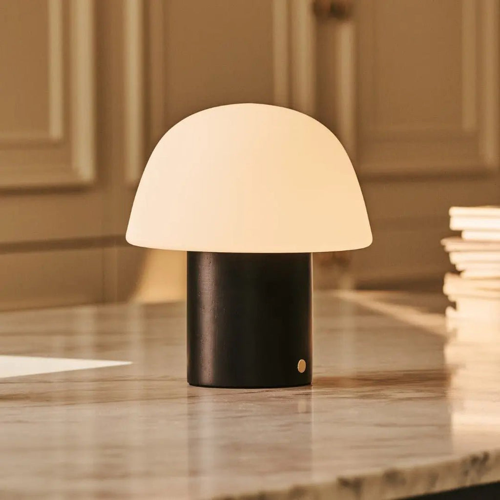 Yannick Black Cordless Table Lamp | Modern, Battery - Powered & Sustainable Design - LUXONAS HOME