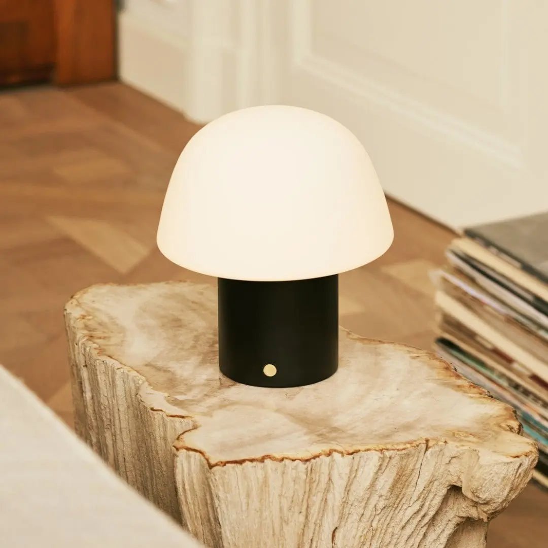 Yannick Black Cordless Table Lamp | Modern, Battery - Powered & Sustainable Design - LUXONAS HOME