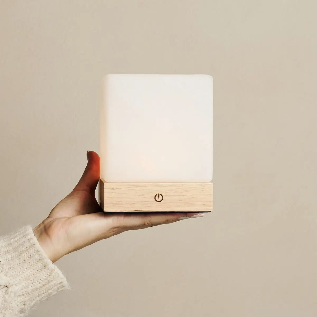 Yce Light Brown Cordless Wooden Lamp | Rechargeable, Dimmable & 100 - Hour Battery Life - LUXONAS HOME