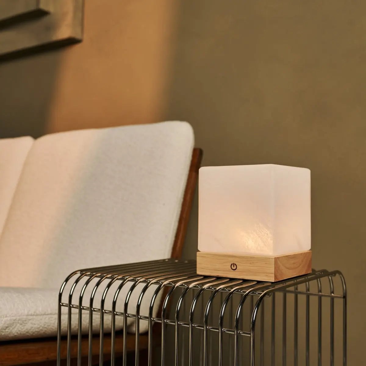 Yce Light Brown Cordless Wooden Lamp | Rechargeable, Dimmable & 100 - Hour Battery Life - LUXONAS HOME