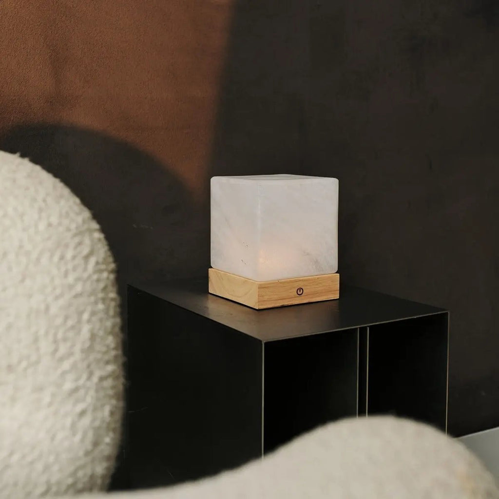 Yce Light Brown Cordless Wooden Lamp | Rechargeable, Dimmable & 100 - Hour Battery Life - LUXONAS HOME