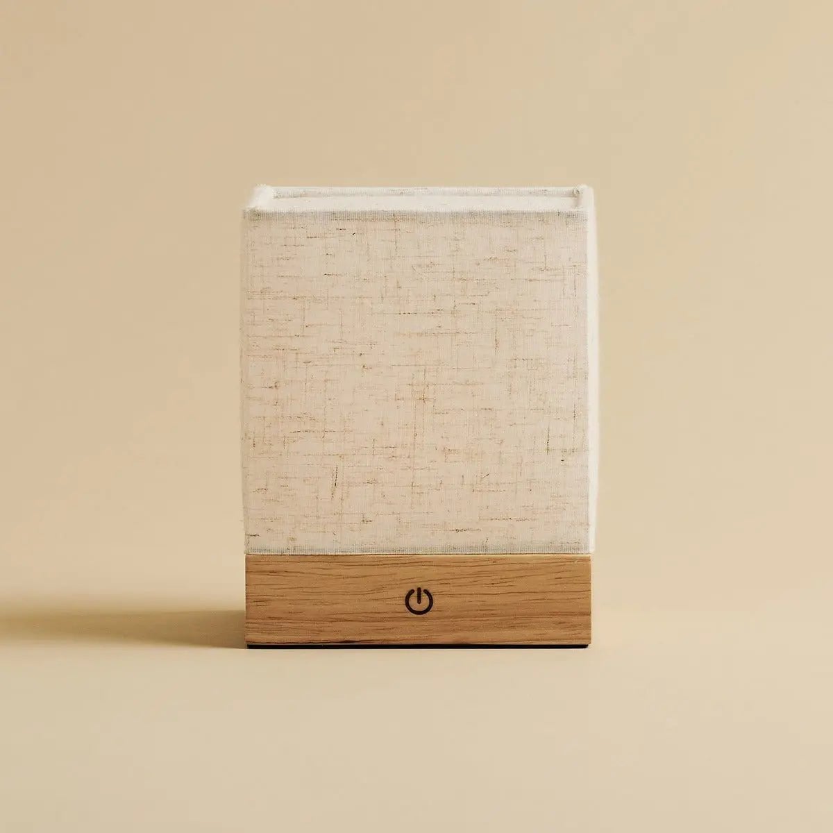 Zano Light Brown Wireless Lamp with Battery | Linen Blend, LED & Three Light Modes - LUXONAS HOME