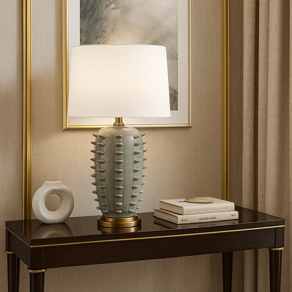 Zenith Ceramic Table Lamp - Elegant Home Lighting - LUXONAS