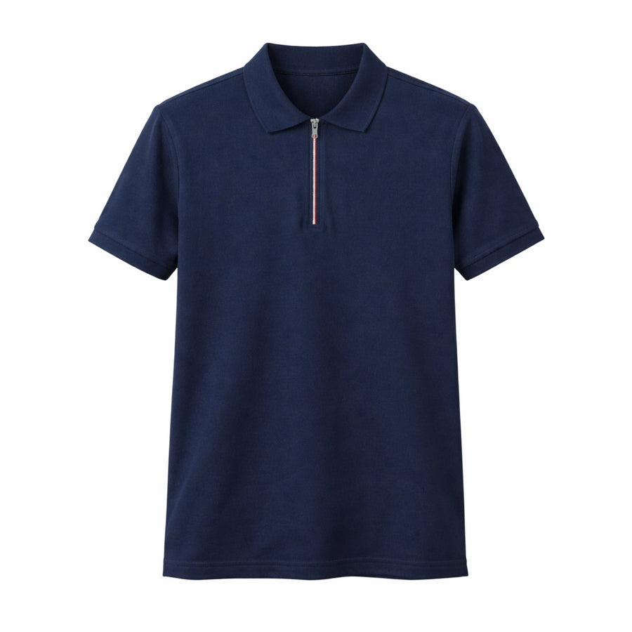 Zip-Up Polo Shirt