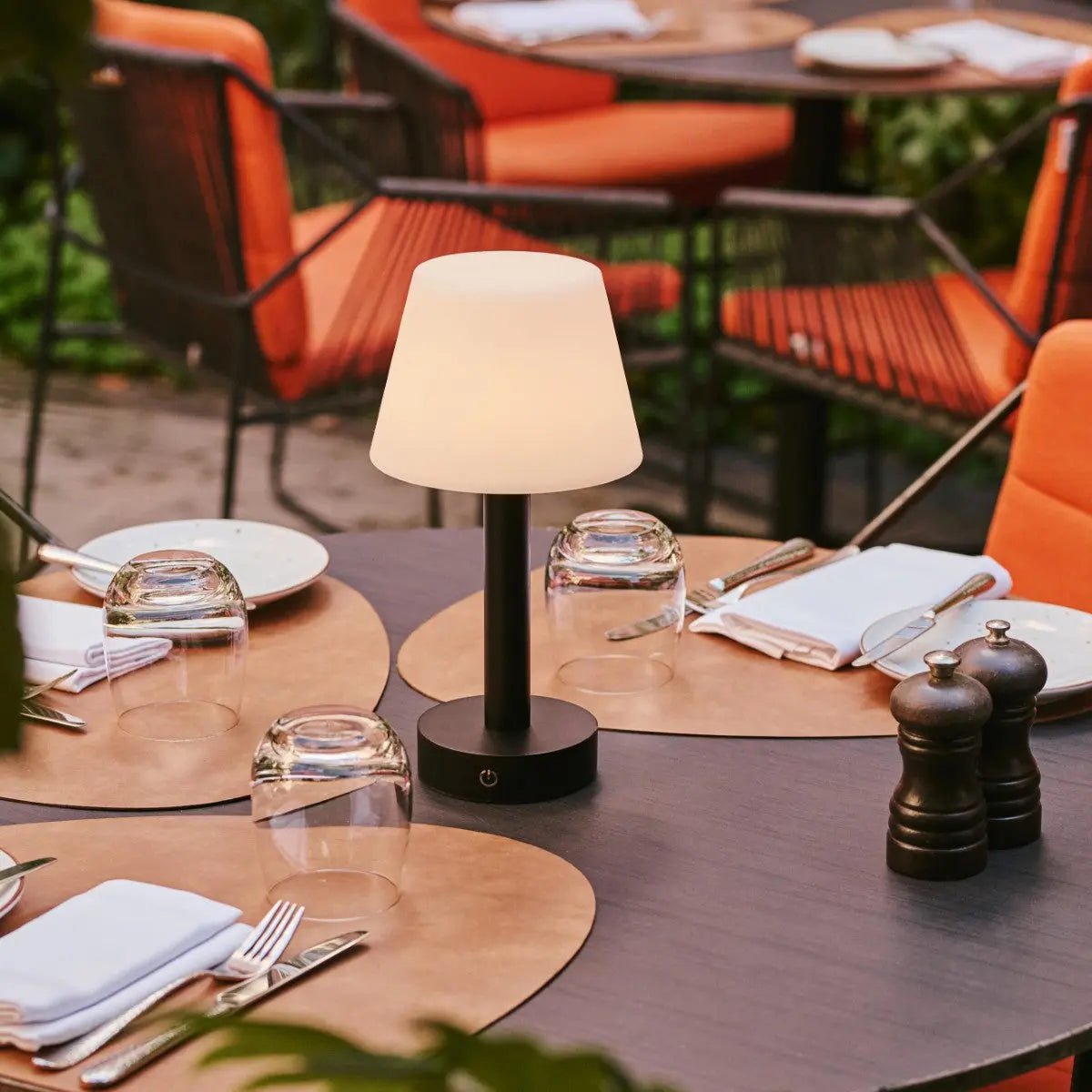 Zoë Black Wooden Rechargeable Table Lamp | Dimmable, USB - C & Up to 80 Hours of Battery Life - LUXONAS HOME