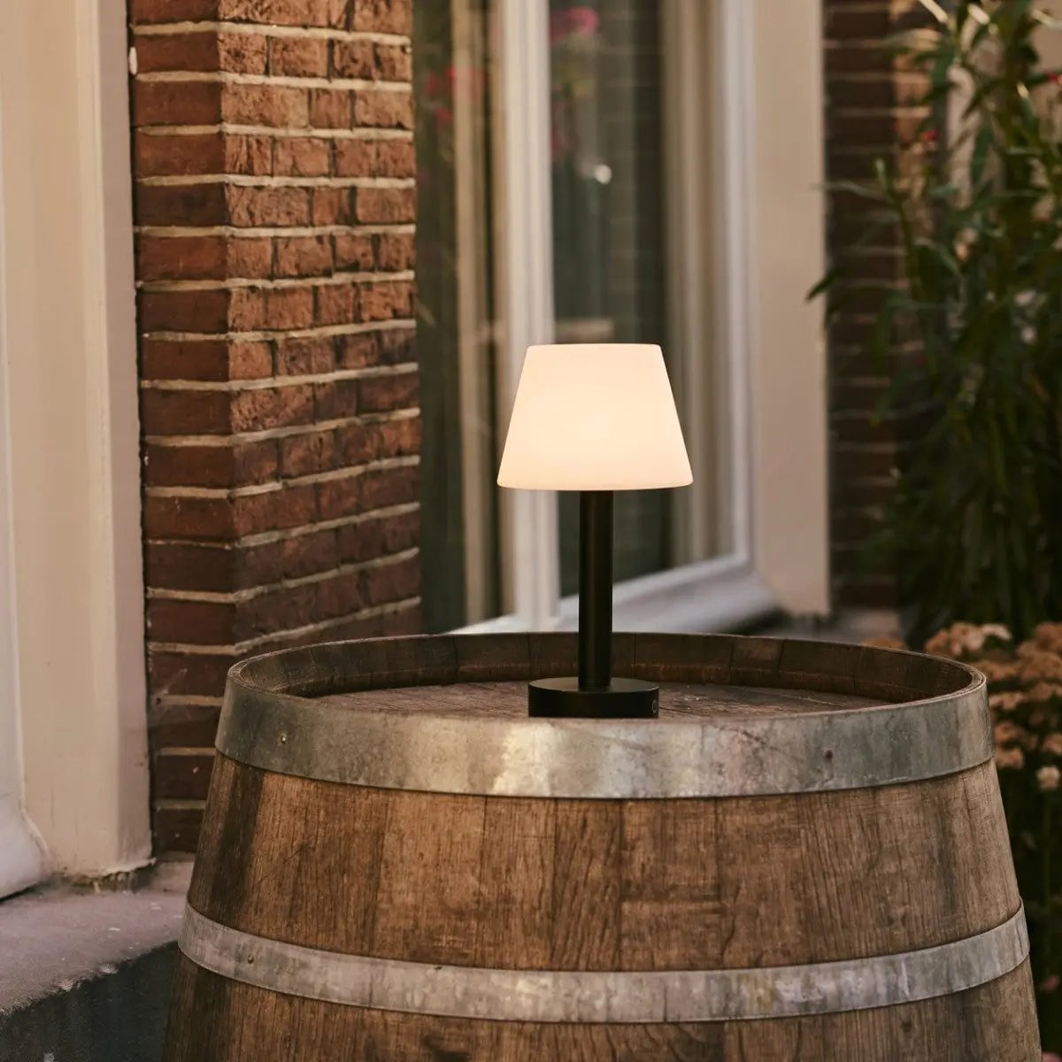 Zoë Black Wooden Rechargeable Table Lamp | Dimmable, USB - C & Up to 80 Hours of Battery Life - LUXONAS HOME