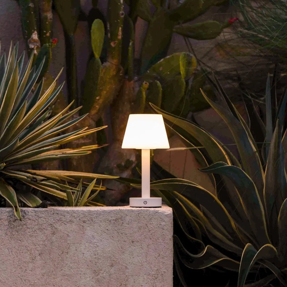 Zoë White Wooden Rechargeable Table Lamp | Dimmable, USB - C & Up to 80 Hours of Battery Life - LUXONAS HOME